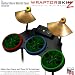 Abstract 01 Green Skin by WraptorSkinz fits Guitar Hero 4 World Tour Drum Set for Nintendo Wii, XBOX 360, PS2 & PS3 (DRUMS NOT INCLUDED)