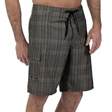 Mossimo  Plaid Board Shorts - Gray/ Pink
