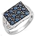 FPJ Nice Ring With Genuine Diamonds Made of 14K White Gold (Size 7)