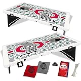 Ohio State Buckeyes Fanatic Baggo Bean Bag Toss Portable Cornhole Tailgate Game with Lifetime Warranty