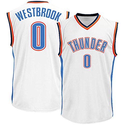Mens Russell Westbrook #0 Oklahoma City Thunder White Home Jersey