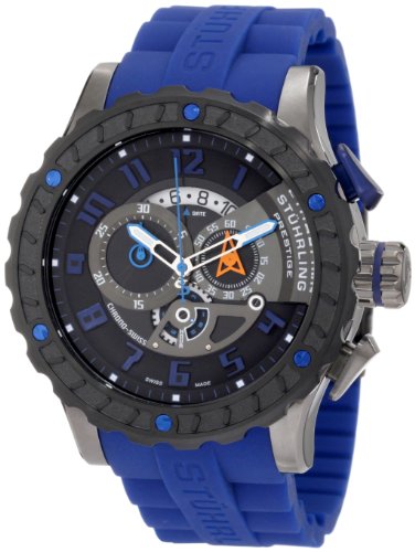 Stuhrling Prestige Men's 329R.33F6C1 Swiss Made Limited Edition Dreadnought Quartz Chronograph Blue Watch