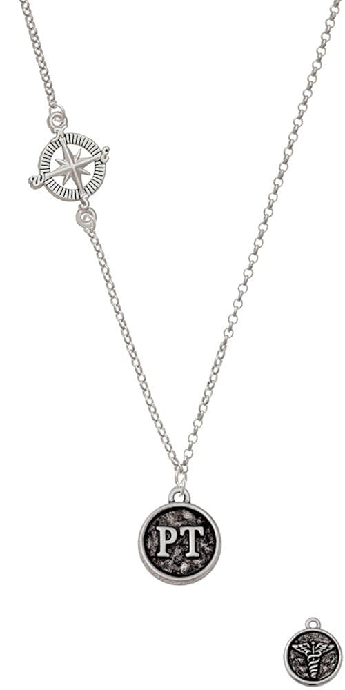 Physical Therapist Caduceus Seal - PT Delicate Compass Necklace ...