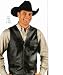 Men's Leather Vest - Size 2X-Large Tall Black