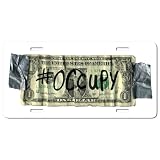 Future Property of the 1% Dollar Bill OWS WE ARE THE 99% on a Fiberglass License Plate