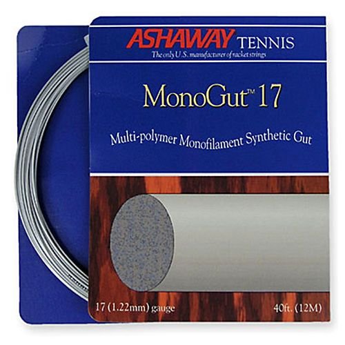 Ashaway Mono Gut Tennis String - 17 gauge - Silver - 1 Set