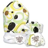Trend-Lab 21004 Blooming Bouquet Giggles Dot Hooded Wash Cloth