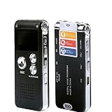 eBoTrade Dirct® Digital Audio Voice Recorder / Dictaphone / MP3 Player -8GB / 650HR / Multifunctional Rechargeable Dictaphone Player with Built-In Speaker
