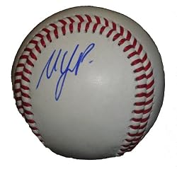 Matt LaPorta Autographed ROLB Baseball, Cleveland Indians, Milwaukee Brewers, Proof Photo