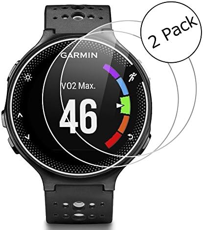 Garmin Forerunner 230 Screen Protector, Jepop [2-Pack] Ultra-thin 9H Hardness Tempered Glass High Definition Scratch Resistant Anti-Fingerprint Screen Protector For Garmin Forerunner 230 GPS Watch