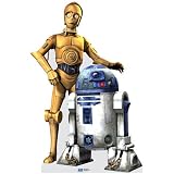 C3PO and R2D2 Life Size Cutout 70in