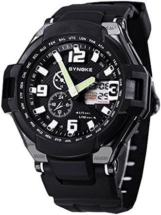 High-quality 50ATM Water-proof Multi-function Sports Watches For 7-15 Years Old Boys Girls Black