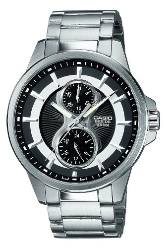 Casio Herrenuhr Quarzuhr mit Metallband BEM-304D-1AVEF