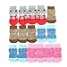Weixinbuy Pet Puppy Dog Anti-slip Cotton Knit Socks 4pcs/set Rose X-Small