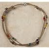 Anklet - Multi Color, Triple Stranded, Tradewind Beads, Light