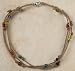 Multi Color Triple Stranded Tradewind Bead Anklet, Light