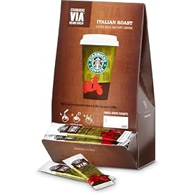 Starbucks VIA Ready Brew Coffee, Italian Roast, 3.3-Gram Packages (Pack of 50)