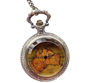 Amazon.com: Infinite U Retro Map Pendant Big