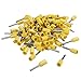 100Pcs Wire Copper Crimp Connector Insulated Cord Ferrule Pin End Terminal Yellow