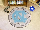 NC Script Soccer Ball 29 Round Floor Mat (Rug) - North Carolina Tar Heels - UNC