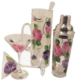 ArtisanStreet's Five Piece Martini Set Includes Hand Painted Martini Pitcher with Stirrer,... by ArtisanStreet