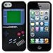 EarlyBirdSavings Black Game Boy Style Silicone Case Cover Skin For iPhone 5 5G 5th
