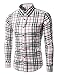 Generic Mens Casual Western Plaid Checked Snap Long Sleeve Shirt