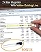 Magpro 2X Bar Magnifier With Color Guiding Line 1 Bonus 2X Stick Bar Magnifier with Clip Magnifying Glass For Reading Books, Magazine, and Small Print