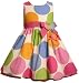 Bonnie Baby Trapeze Dress With Multi Dots, White, 18 Months