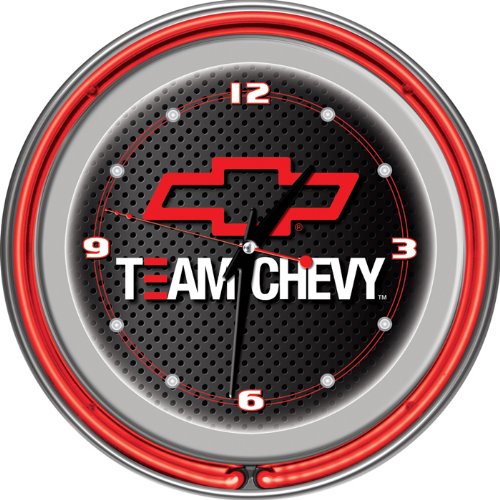 Team Chevy Racing 14 Neon Clock