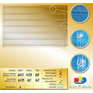 Setzkasten für Modelleisenbahn Spur TT aus Acrylglas SL021 Rückwand Spiegel