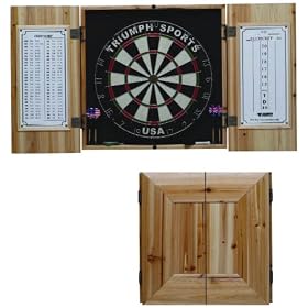 Click here to buy Rush Creek Log Cabin Style Dartboard Cabinet.