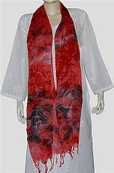 Designer Scarves Jute Multicolored Rectangular 18 x 82 inches(nstl011)