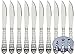 ZICOME [10-piece] Stainless Steel Prime Steak Knife Set - Nice Looking Handle Inspired By the Chess