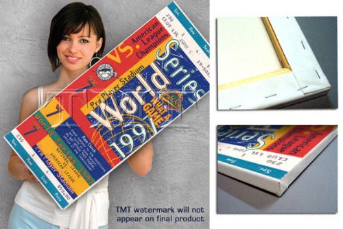 Florida Marlins 1997 World Series Game 7 Canvas Mega Ticket