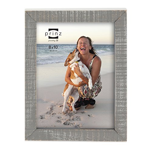 Prinz Sweet Water Distressed Solid Wood Frame, 8 by 10-Inch, Gray
