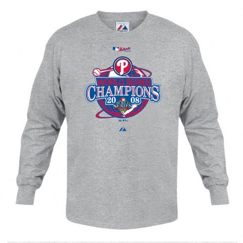 Buy Philadelphia Phillies 2008 World Series Champions Official Team Clubhouse Youth Long Sleeve T-Shirt