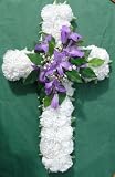Review Miraflores  / Silk Funeral flowers - White Cross