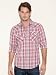 GUESS Civic Plaid Long-Sleeve Shirt, RED (MEDIUM)
