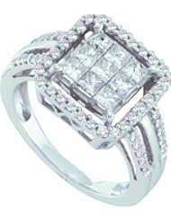 1.00CTW DIAMOND LADIES INVISIBLE RING