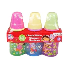 Munchkin BPA Free Dora the Explorer Classic Bottles 3-Pack