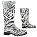 Women's Quilted Knee High Waterproof Riding Rain Boots TRENDS SNJ SHOES