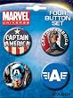 Marvel Comics Captain America 4 Piece Button Set