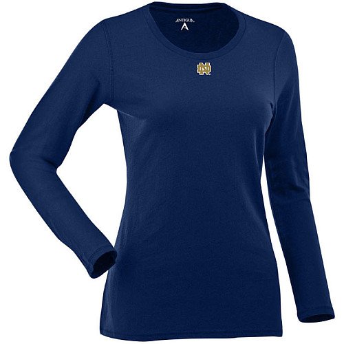 NCAA Women's Notre Dame Fighting Irish Relax Long Sleeve Tee (Navy, X-Large)