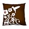 100% Thai Silk Decorative Pillow - Chinois Bird Brown (18x18")