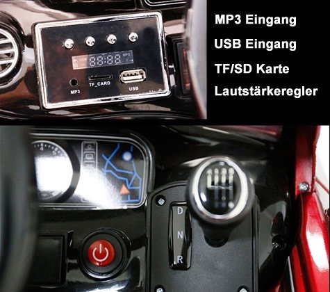 Mercedes-Benz S63 AMG Cabriolet Ride-On 12V Elektro Kinderauto Kinderfahrzeug Kinder Elektroauto (Schwarz) - 5
