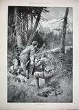 1892 BLACK GAME DRIVING HUNTING SHOOTING SPORT DOG