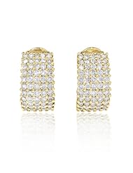 Diamond 18k Yellow Gold Huggie Earrings