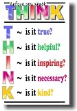 Think Before You Speak - Classroom Motivational Poster