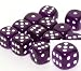 Translucent 16mm d6 Purple/white Pipped Dice